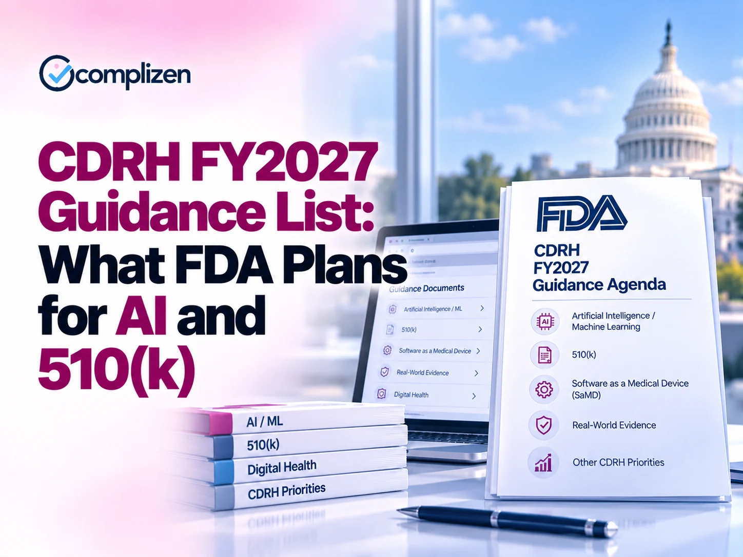 CDRH FY2027 Guidance List: What FDA Plans for AI and 510(k)